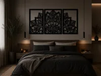 Plywood Mandala Triptych Panel