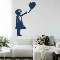 Sperrholz-Wanddeko – Banksy – Das Mädchen mit dem Herzluftballon