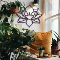 Lotusblüte Wanddekoration – Ajour-Design – Birkenfurnier