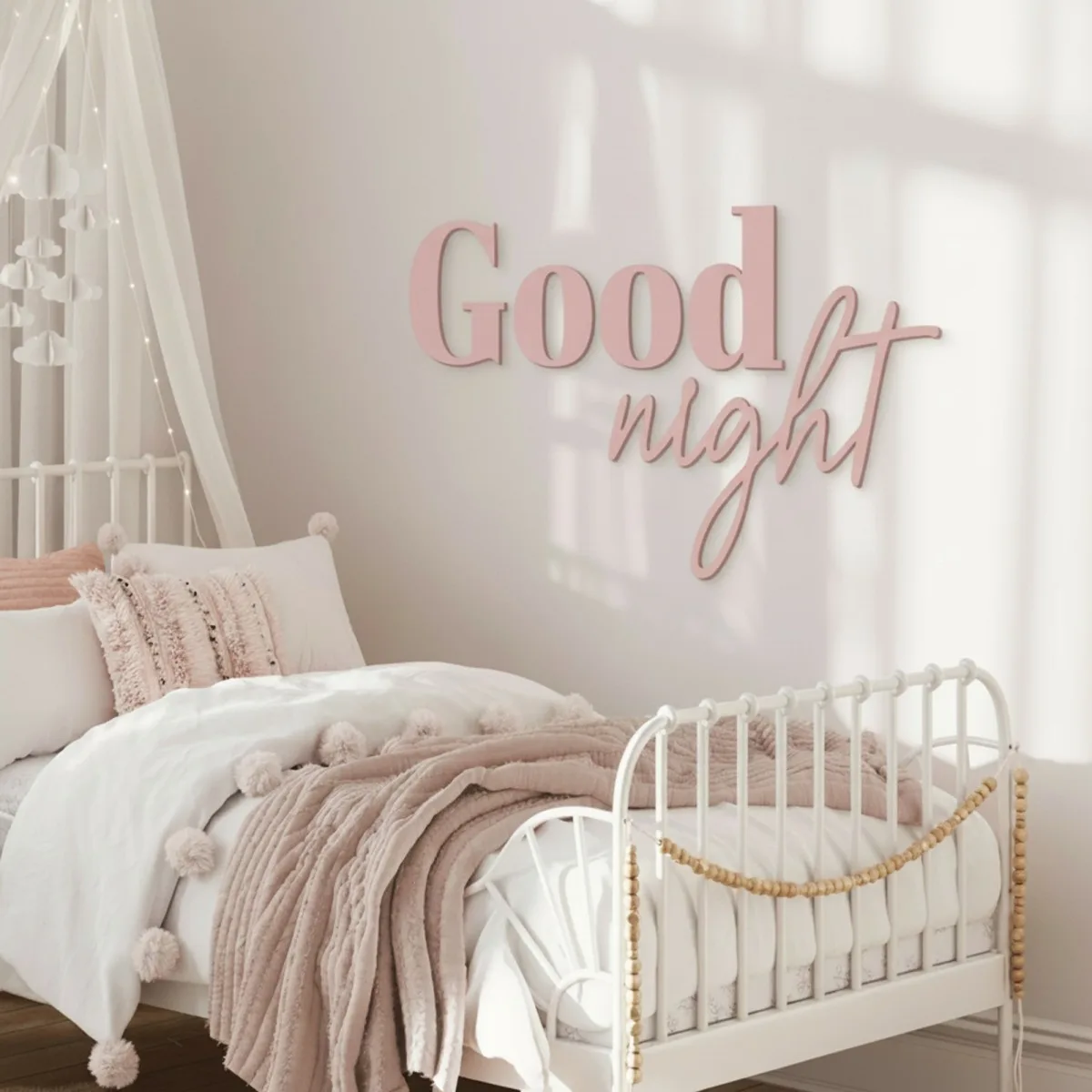 Wandletters Good Night – berken multiplex