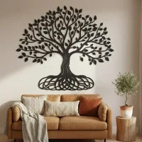 Set de décoration murale en contreplaqué « Arbre de vie » XXL (19 pièces)