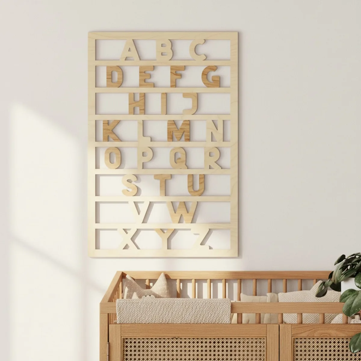 Birch Plywood Alphabet ABC – Nursery Wall Decor