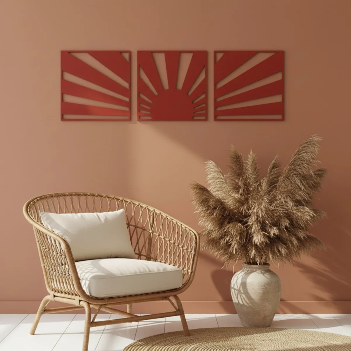 Birch Plywood Wood Decor: Boho Sunset (3-Piece Set)