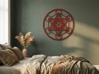 Round plywood decoration - Metatron's Cube