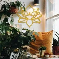 Lotusblüte Wanddekoration – Ajour-Design – Birkenfurnier