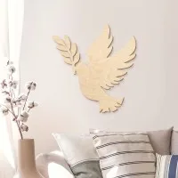Dove of Peace Wooden Wall Decor – Birch Plywood Bird Silhouette