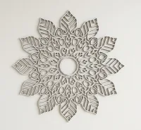 White Wooden Mandala Wall Art