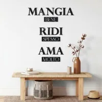 Multiplex wanddecoratie – Mangia bene, Ridi spesso, Ama molto