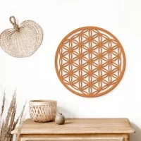 Birch plywood decoration: Flower of Life Symbol of Power