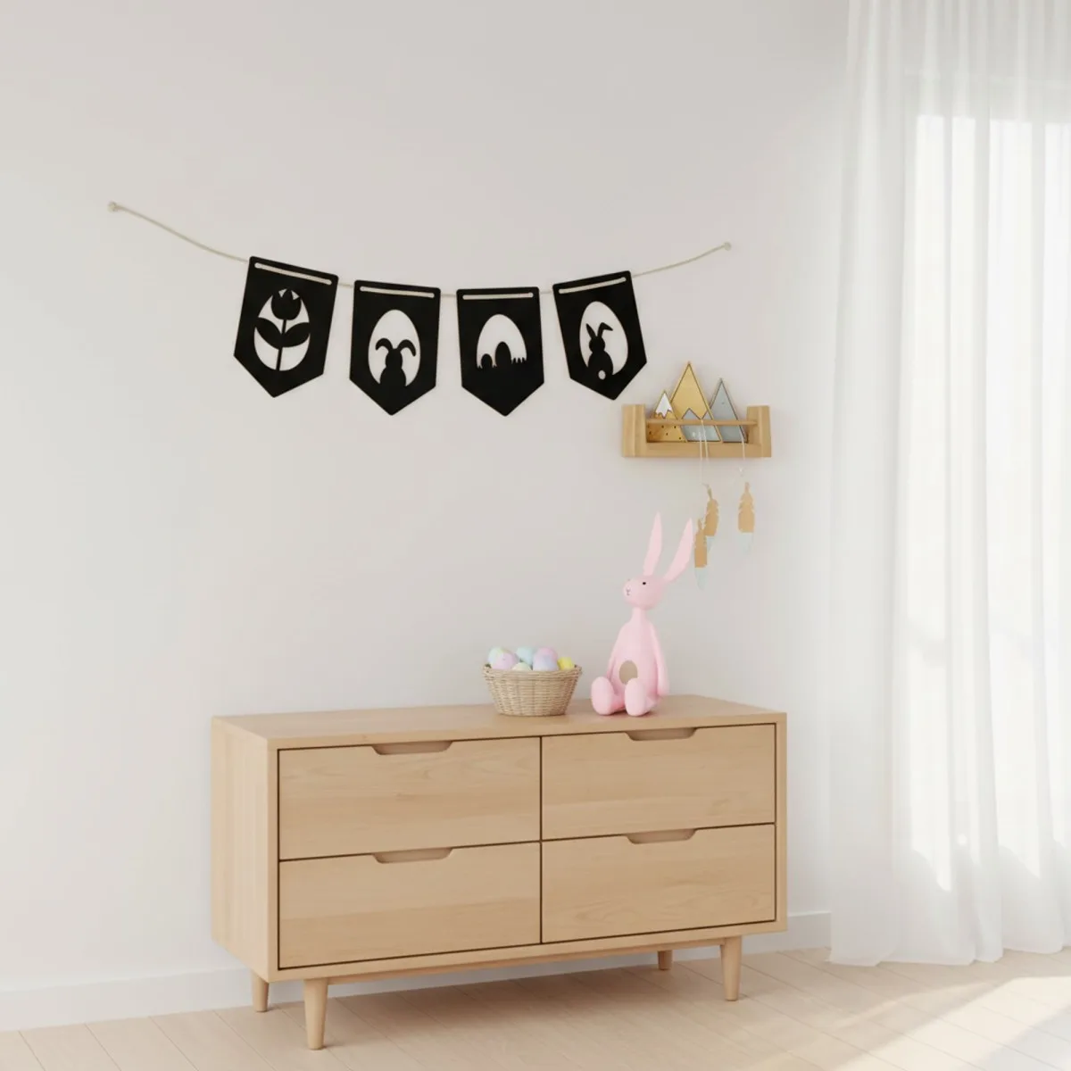 Easter Garland in Birch Plywood (4 Parts)