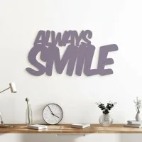 Always Smile – Graffiti-Buchstaben aus Birken-Sperrholz (2-teilig)