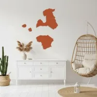 Baltic States Map – Birch Plywood Wooden Wall Decor (2 pieces)