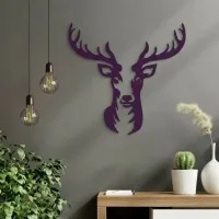 Deer Head Wall Decor – Birch Plywood – 40x42 cm