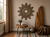 Snowflake Line Art Wall Mandala