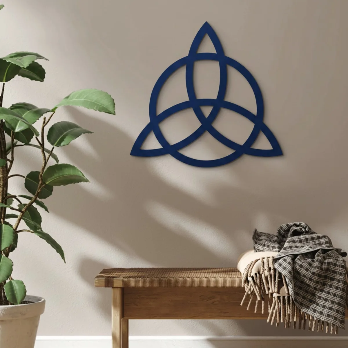 Plywood Wall Decor – Triquetra with Circle