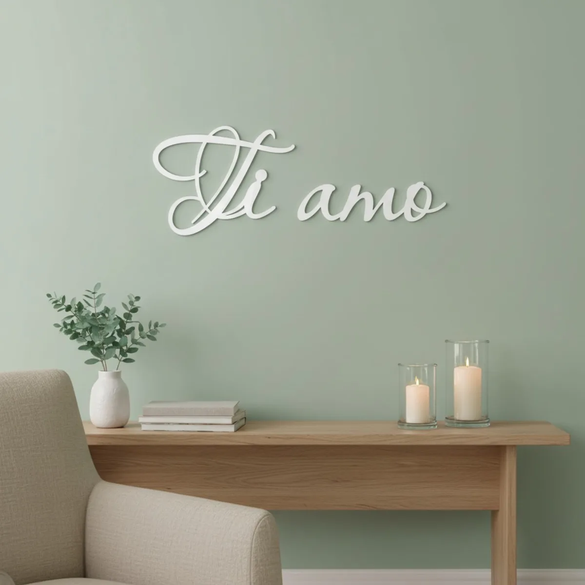 Ti amo – Birch Plywood Wall Decor