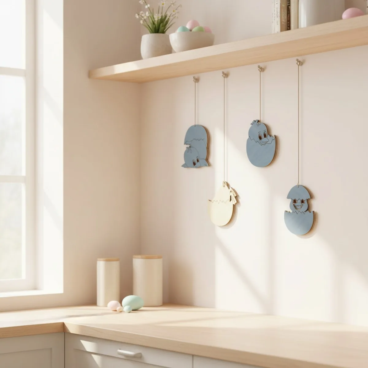 Easter Chicks in Birch Plywood (4 Pieces)