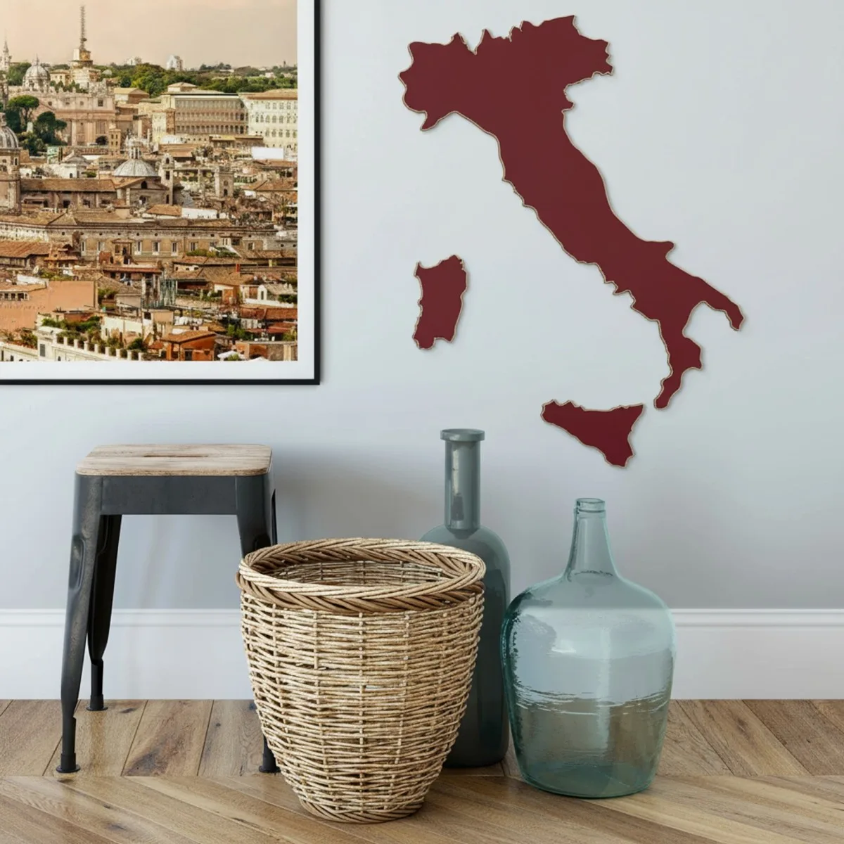 Plywood Wooden Ornament Italy – Country Map