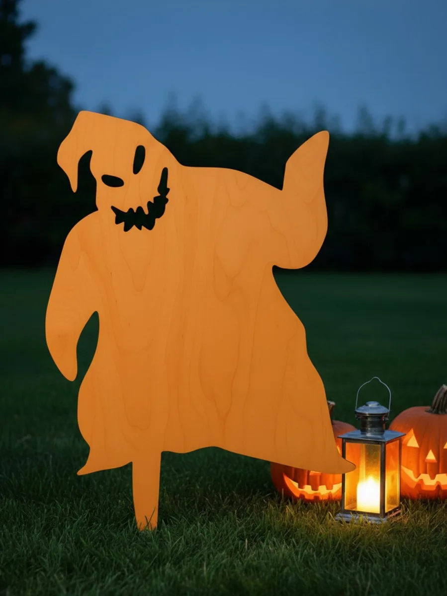 Halloween Geist Monster Gartenset – Gruseliger Grinsgeist 60 cm