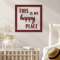 Plywood wall sign This is my happy place